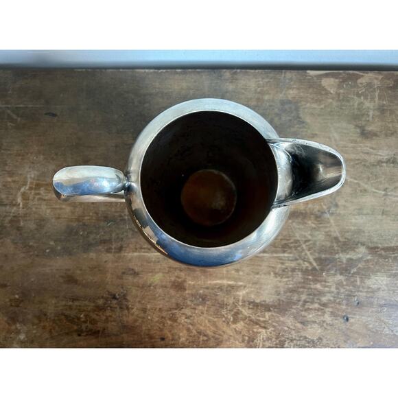 Vintage Silver Plated Pitcher with Patina | | Farmhouse Decorative Vase - Picture 8 of 8